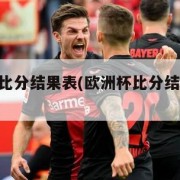 欧洲杯比分结果表(欧洲杯比分结果ldsportsa)